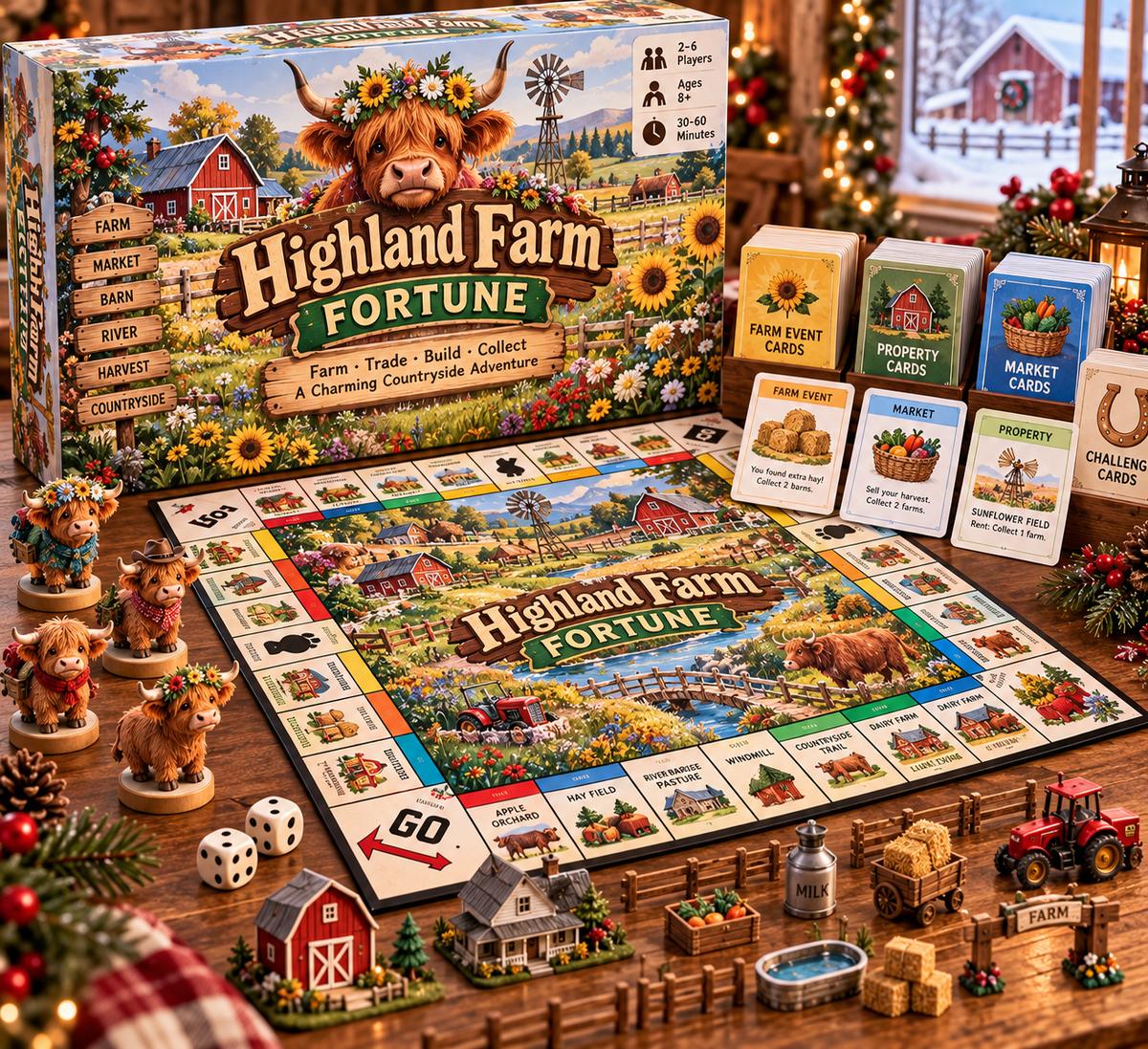 Highland Farm Fortune™ – The Ultimate Cozy Family Board Game