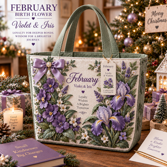 ๐ธ Birth Month Flower Embroidered Tote Bag โ A Meaningful Gift Made for Her