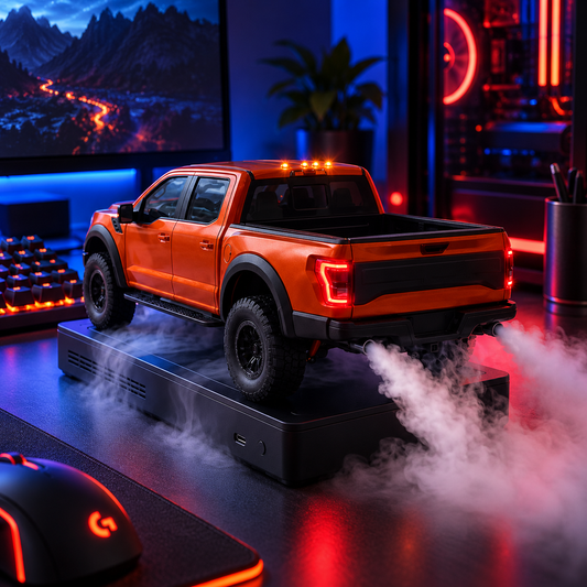 LED Pickup Truck Humidifier โ Realistic Exhaust Mist, Raptor-Style Model & Cool Desk Decor