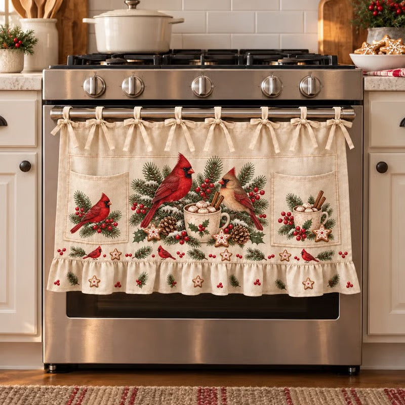 ⏳49% OFF – 🎄 Christmas Kitchen Tie-On Skirt | Festive Holiday Designs with Pockets & Ruffled Trim ✨ - 🍪 Gingerbread Baking Day