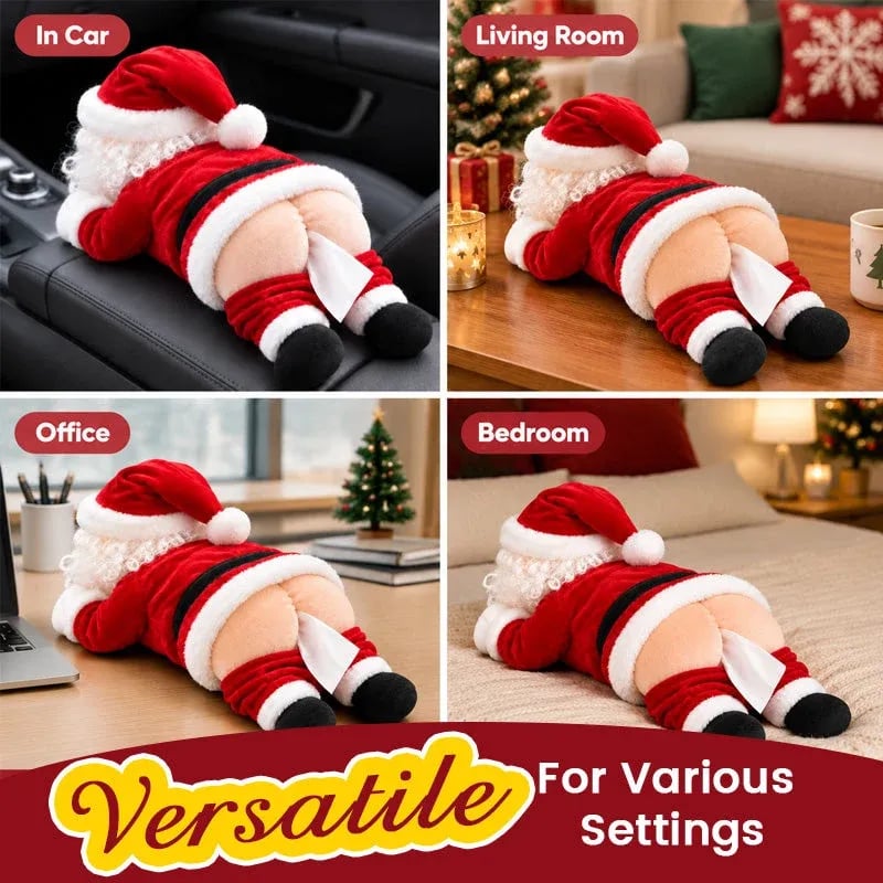 🎅Christmas Hot Sale 50% OFF😂Funny Santa Butt Tissue Box Cover