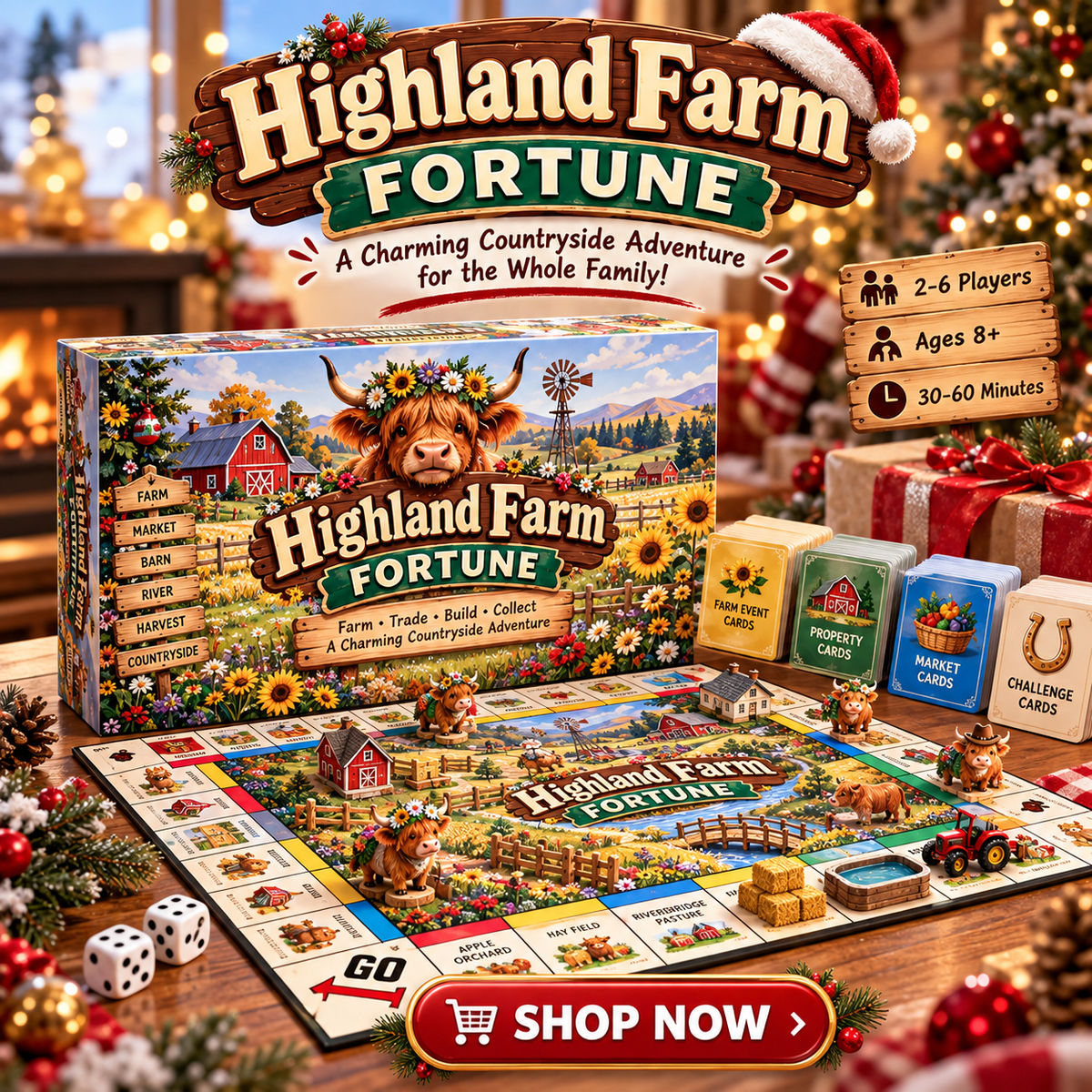 Highland Farm Fortune™ – The Ultimate Cozy Family Board Game