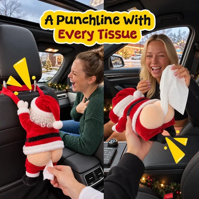 🎅Christmas Hot Sale 50% OFF😂Funny Santa Butt Tissue Box Cover