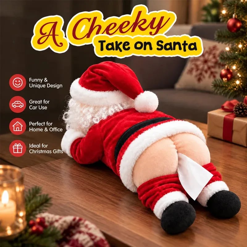 🎅Christmas Hot Sale 50% OFF😂Funny Santa Butt Tissue Box Cover